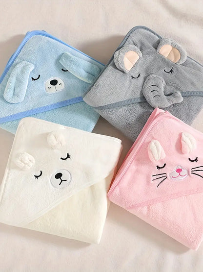 Schat & Elie™ Baby Badcape met Dierenkap