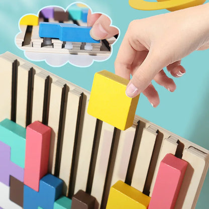Schat & Elie™ LogicBlocks – Educatieve 3D Houten Puzzel