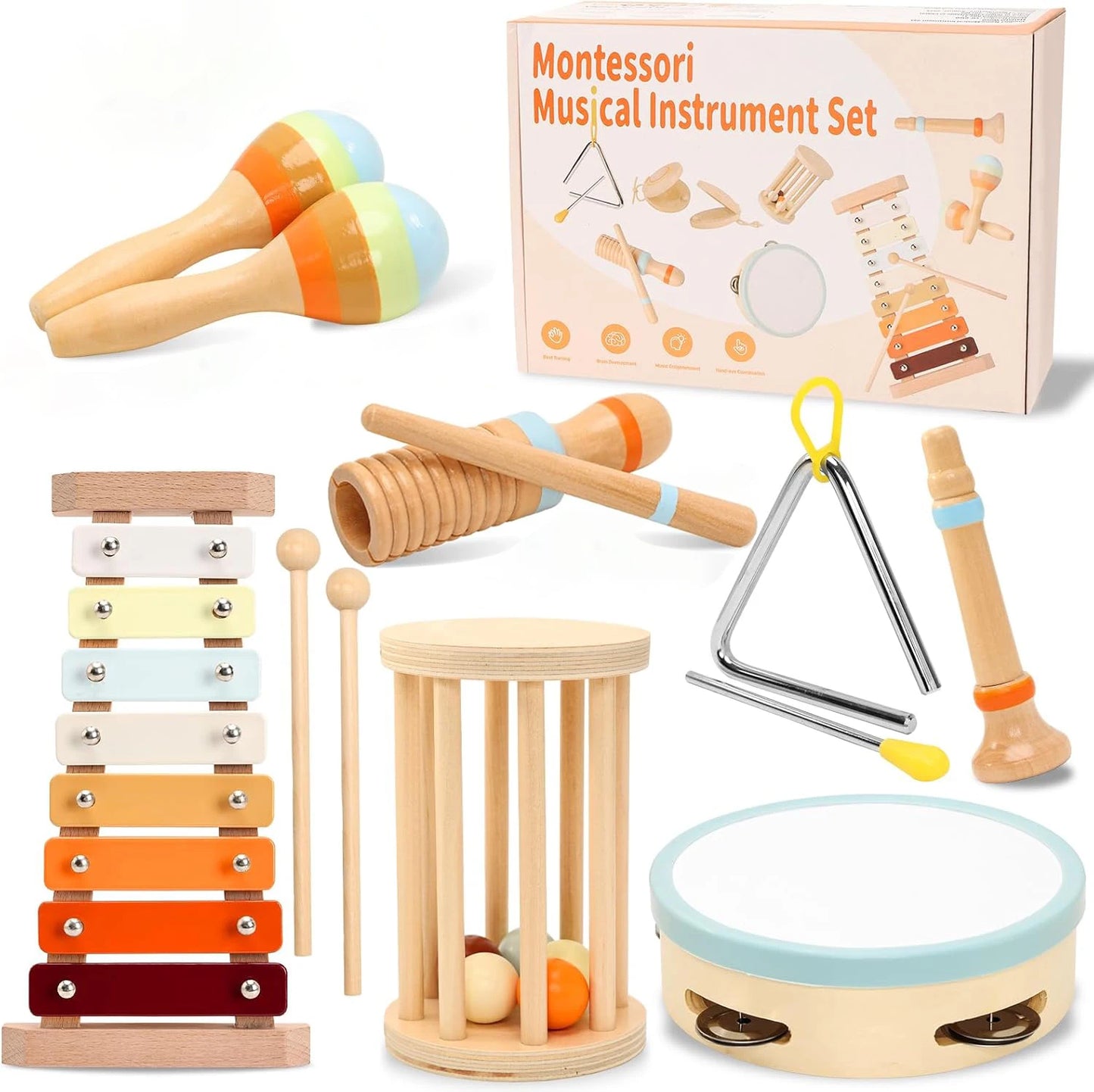 Schat & Elie™ Houten Muziekset