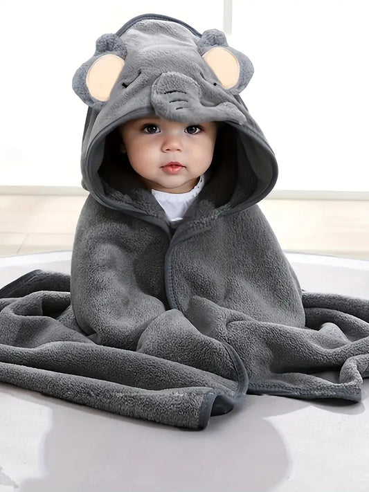 Schat & Elie™ Baby Badcape met Dierenkap